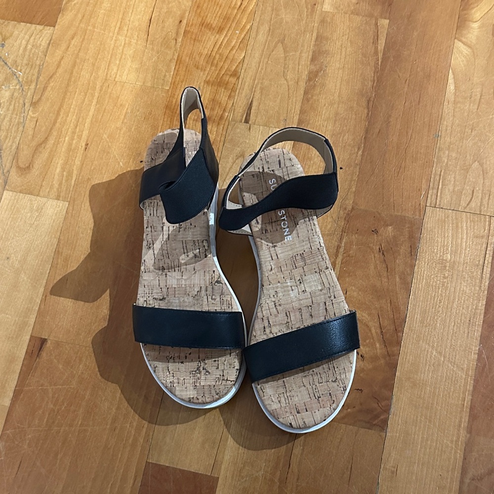 Sun + Stone Black Sandals